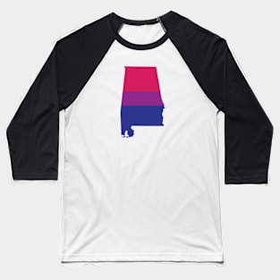 Alabama Bisexual Pride Baseball T-Shirt